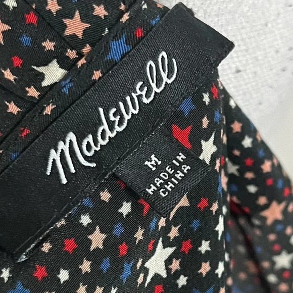 Madewell • Silk Ruffle-Hem Wrap Top in Starry Night - Picture 10 of 11